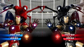 Iron Man Spider-Man (Red) vs. Iron Man Spider-Man (Black) Fight - Marvel vs Capcom Infinite