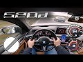 2018 BMW G30 520d (190HP) | TOP SPEED ON GERMAN NO LIMIT AUTOBAHN | 244km/h