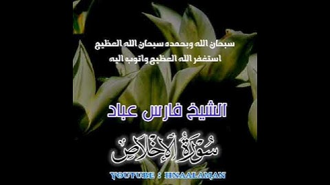 سورة الإخلاص | الشيخ فارس عباد، استغفر الله العظيم واتوب اليه ❤️❤️(5)