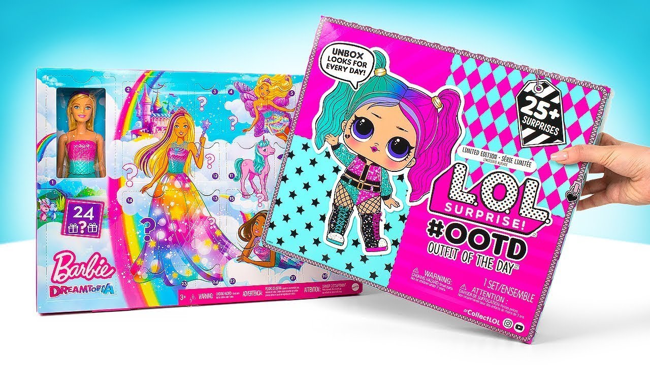 Fobie lever vaas Barbie VS L.O.L. Surprise! UNBOXING 2 NUOVI Calendari dell'Avvento con  sorprese - YouTube