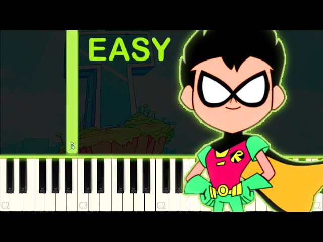 TEEN TITANS GO! - EASY Piano Tutorial class=