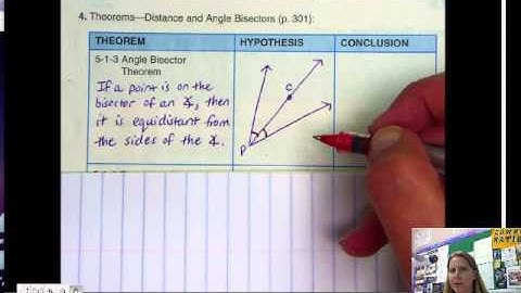 5.1 Perpendicular and Angle Bisectors