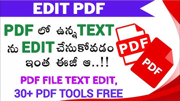 how to edit pdf in mobile |how to edit pdf file in mobile | free and easy how to edit pdf Telugu