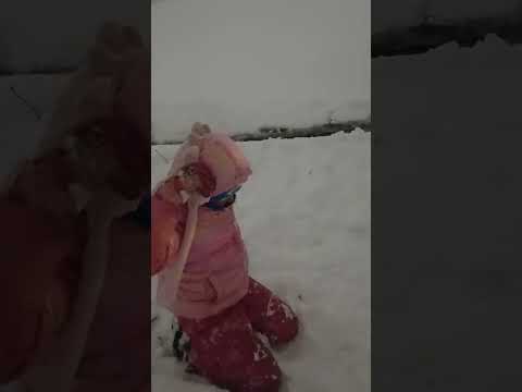 Having fun in the snow