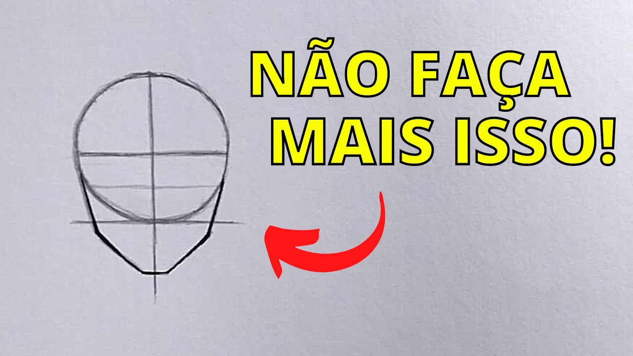 Como Desenhar Rosto de Anime Masculino De Frente Passo a Passo em