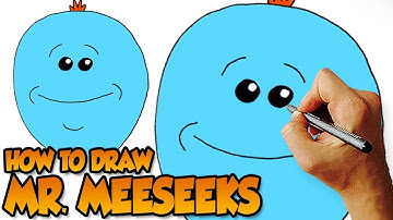 How to Draw Mr. Meeseeks head (Rick and Morty) - Very Easy!
