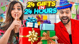 SURPRISING him with 24 GIFTS in 24 HOURS on birthday * I AM BROKE NOW*