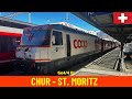 Cab ride churthusisst moritzchemins de fer rhtiquesligne de lalbulaglacier expresssuisse4k