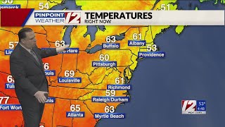 WPRI 12 Weather Forecast for 5/20/24:  Warmer and Drier Today in Rhode Island and Southeastern Massa
