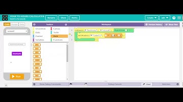 Age Calculator in app lab code.org for beginners