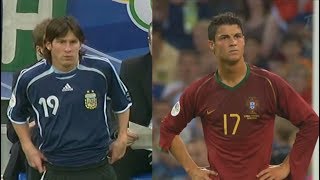 Asi fue el debut  mundialista de Messi y Cristiano Ronaldo en  Alemania 2006