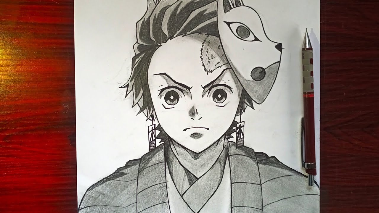 Sketch I made of Tanjiro Kamado, Demon Slayer