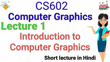 CS602 Computer Graphics Lecture 1 | Short lectures Series | Introduction to Computer Graphics. #cs