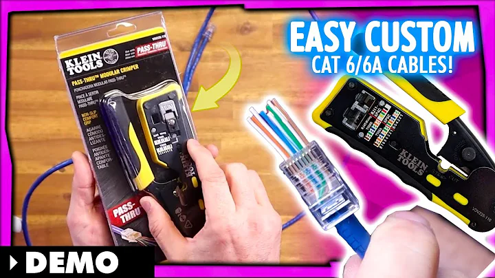Making Cat 6 Cables with Klein Crimpers & Pass Thru Ends