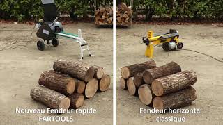 Fendre du bois rapidement: Fendeur de bûche horizontal rapide 7T FARTOOLS