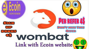 How to create wombat wallet and Link with Ecoin account in Tamil and How to Redeem