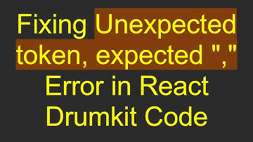 Fixing Unexpected token, expected "," Error in React Drumkit Code