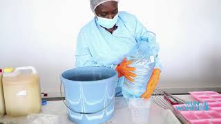 Antibacterial soap-making tutorial as part of  COVID-19 response