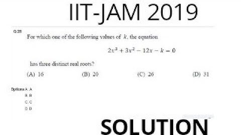 IIT-JAM 2019 SOLUTION OF QUESTION