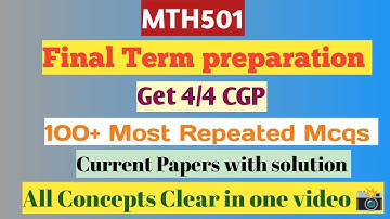 Mth501 Final Term Objective 2025 | Mth501 Final Term Preparation 2025 | Most Repeated Mcqs #mth501