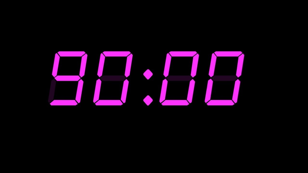 90 Minute Timer, retro magenta LCD alarm clock, with Alarm - YouTube