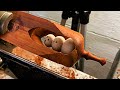 Making a wooden snowman christmas ornament woodturning