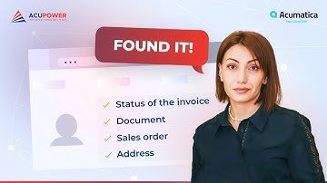 4 Scenarios of Using Acumatica Cloud ERP Universal Search