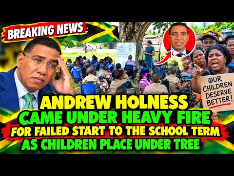 Shocking Andrew Holness Came Under Heavy Fire For His Letting Students School Under Trees...........