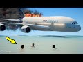 GIANT A380 Emergency Landing on Beach after Crash on Runway