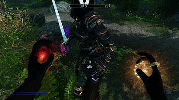 The Elder Scrolls V Skyrim just swimming in the textures :DD PC full hd gameplay