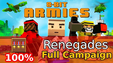 8-Bit Armies - RENEGADES | Full Campaign Walkthrough | Longplay | 100% ALL STARS | Officer Material