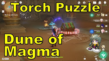 Torch Puzzle Walkthrough At The Dune of Magma