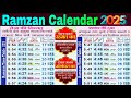 Ramadan Calendar 2025 - Sehri Iftar Time table 2025 | Ramzan Calendar in Jharkhand