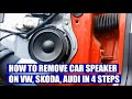 How to remove VW, Skoda, Audi, Seat car speakers in 4 simple steps