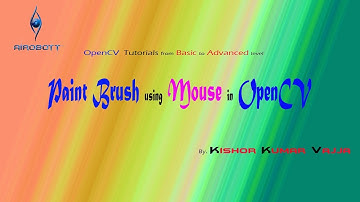 OpenCV tutorial : Paint Brush using Mouse with Python program