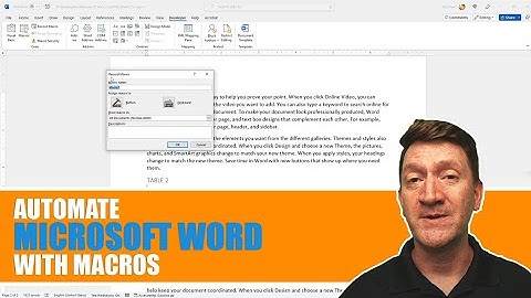 Working with Macros within Microsoft Word