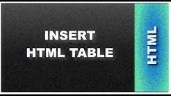 HTML Web Design Tutorials: HTML Insert Table Lesson 17 