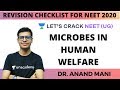 Revision Checklist for NEET 2020 | Microbes in Human Welfare | Dr. Anand Mani