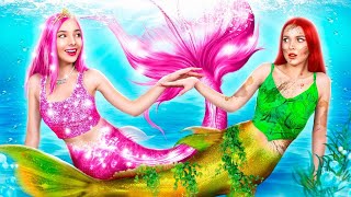 Sirena Popular vs Impopular | ¡Sirena Secuestrada Para Obtener Superpoderes! Princesa Rica VS Pobre