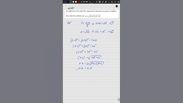 If A and G be A.M. and G.M., respectively between two positive numbers, #sequenceandseries #maths