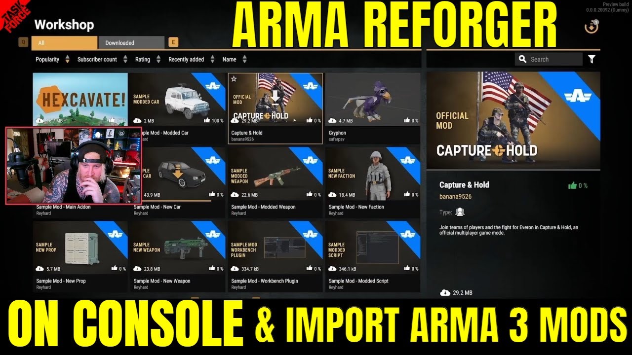 How to use mods on Arma Reforger (Xbox) -Outdated- 