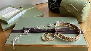 Unboxing Van Cleef & Arpels Perlée Clovers Bracelet Rose Gold
