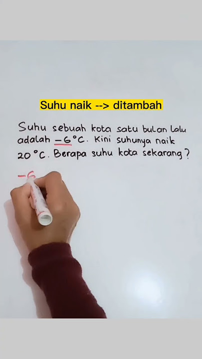 Soal 2 Bilangan Bulat Menghitung Suhu #bilanganbulat #matematikasd #kelas6sd #matematikadasar