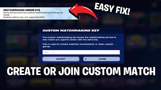 How to Create or Join CUSTOM GAMES in Fortnite!