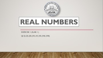 Mbose class10 chapter 1 Real Numbers  Ex-1 (slab 1) Q no 1 (i) (ii) (iii) (iv) (v) (vi) (vii) (viii)