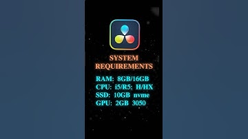 ✂️ DaVinci Resolve System Requirements (free & paid) #shorts #systemrequirements #davinciresolve