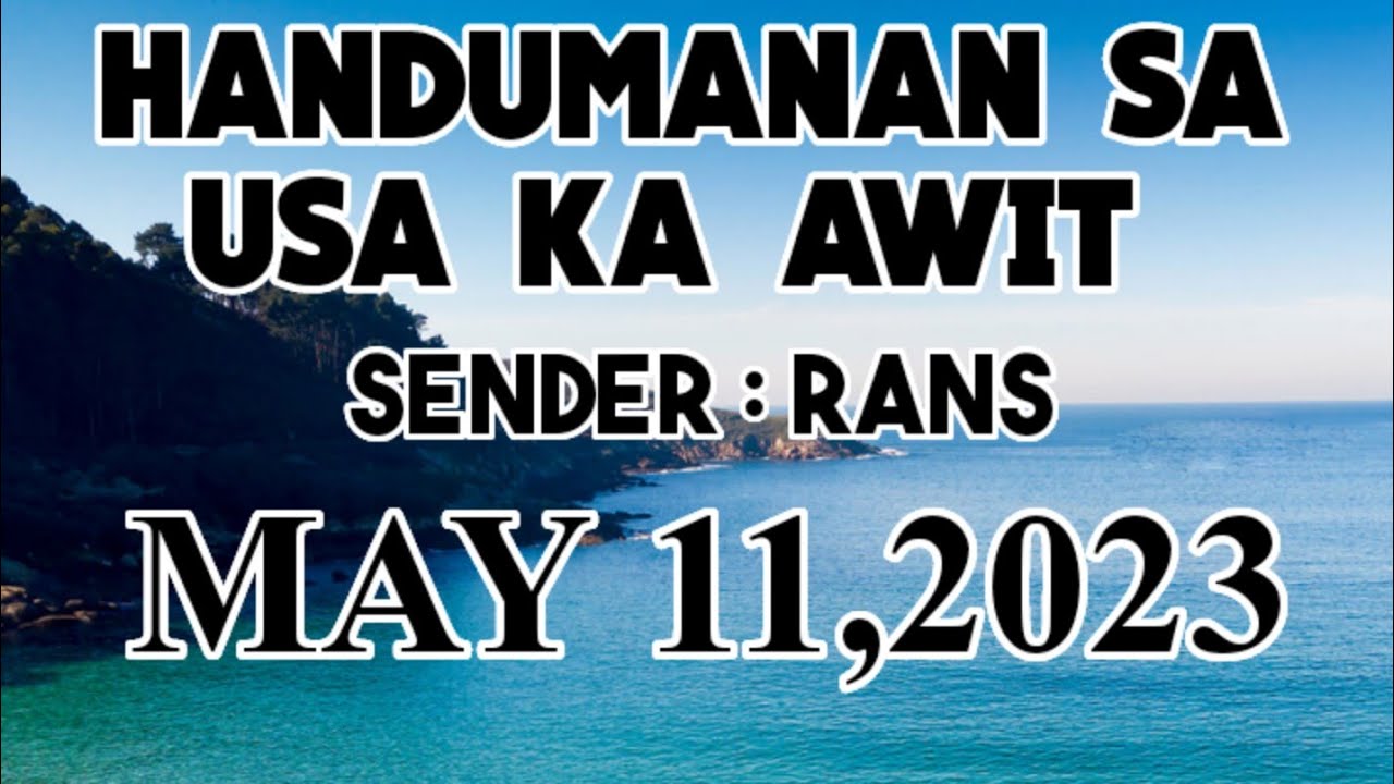 handumanan sa usa ka awit SENDER- RANS RMN CEBU MAY 11,2023