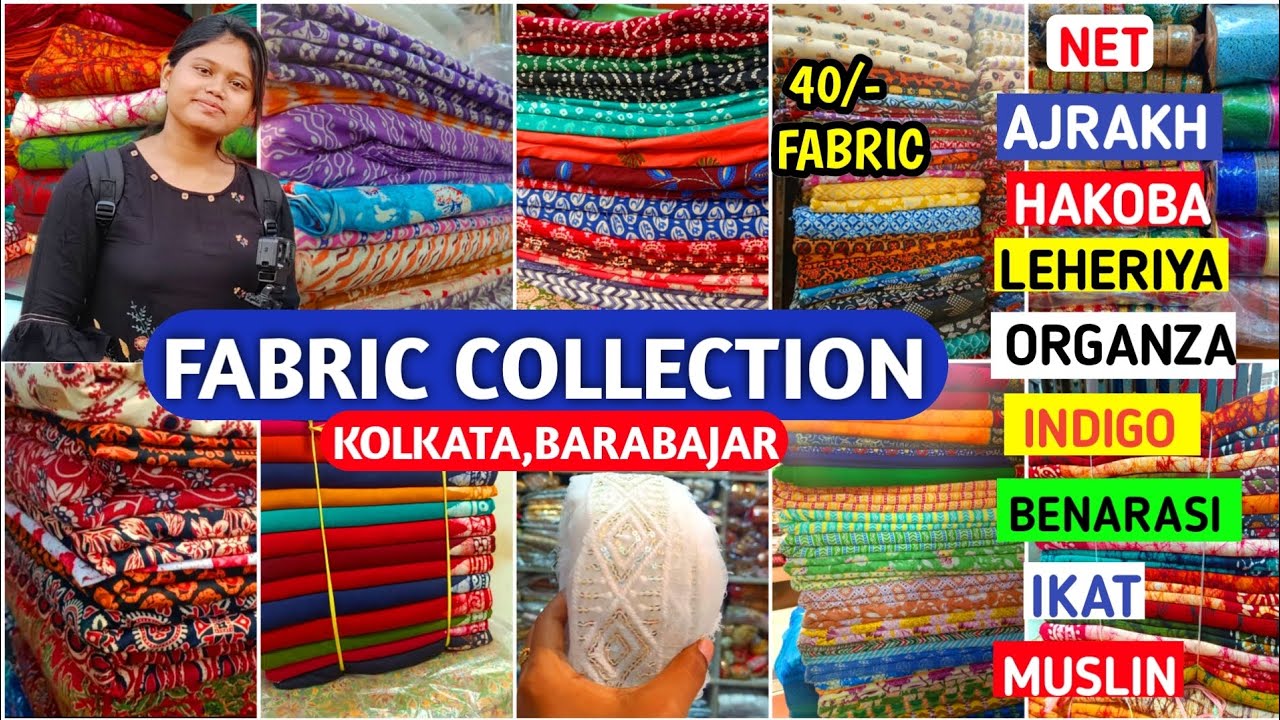 Fabric Wholesale Market || Kolkata,Barabazar || Cotton Fabric, Hakoba, Ajrak, Chandari, Moslin