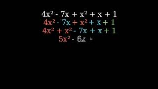 Simplifying Algebraic Expressions (Addition & Subtraction) - Example 2