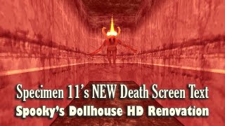 Specimen 11's New Death Screen Text in Spooky's Dollhouse